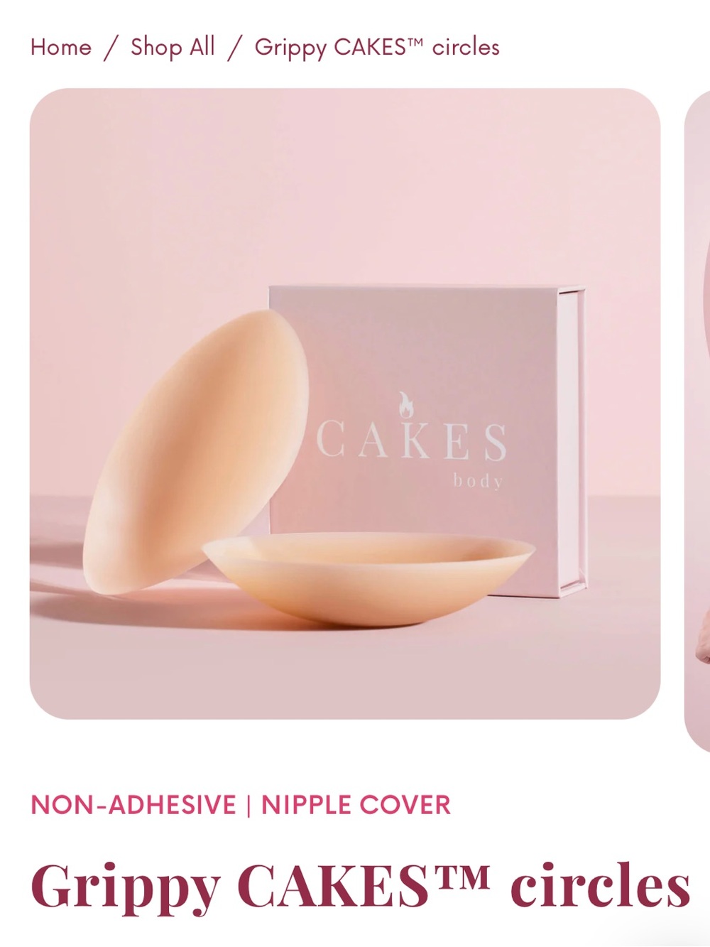 CAKES No-Bra Silicone Nipple Covers - Nude